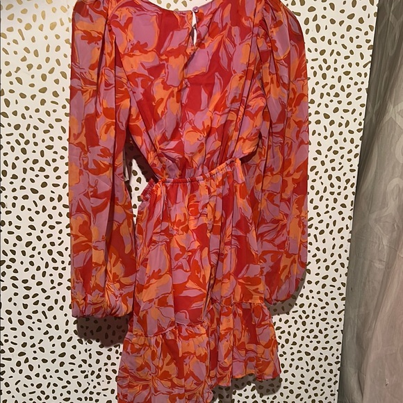 NWT Jessica Simpson Vibrant Floral Long Sleeve Dress - Picture 4 of 4